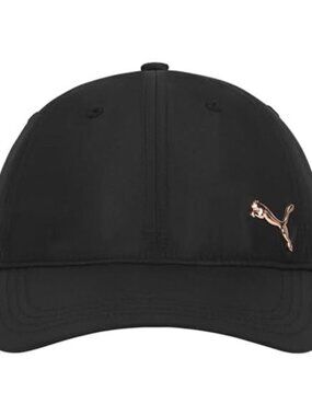 Women Adjustable Baseball Cap Metallic Logo Curved Brim Casual Hat